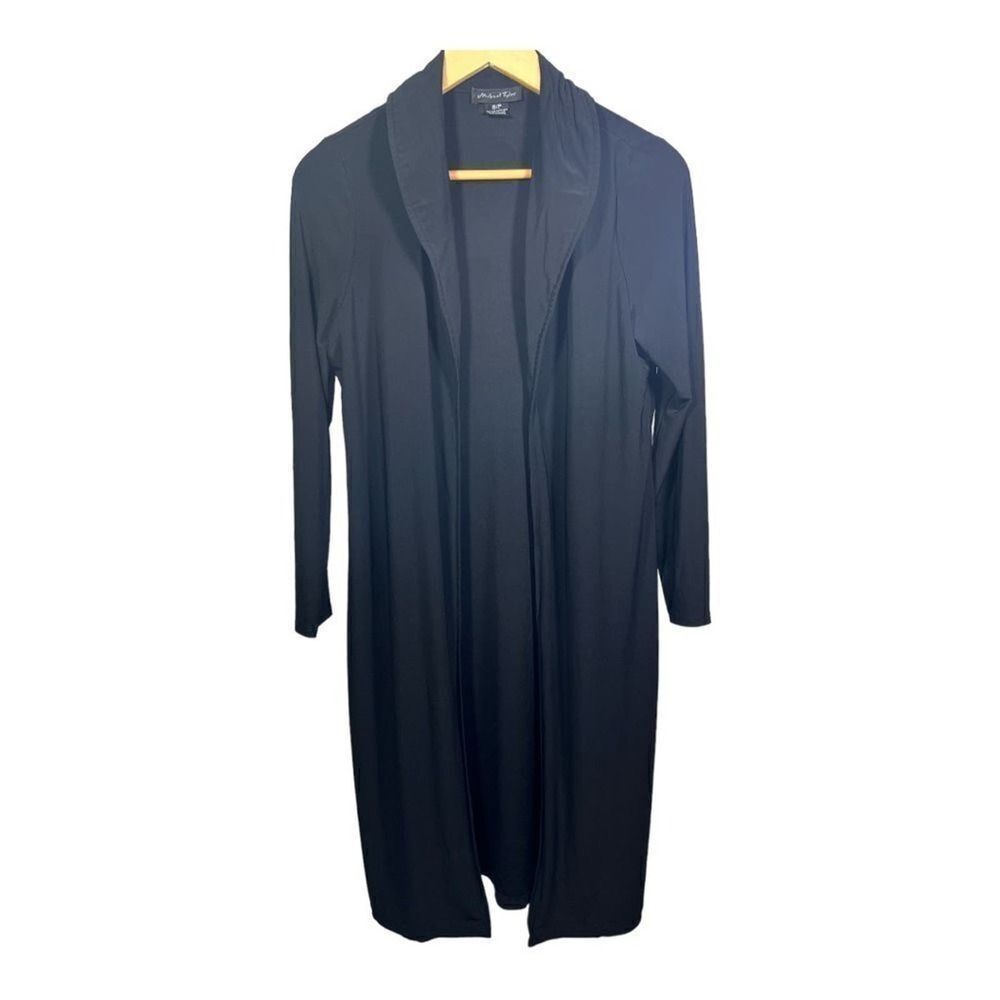 MICHAEL TYLER Women’s Open Front Lightweight Duster/Cardigan Black Size Small